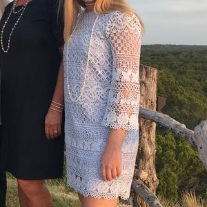 Powder blue Anthropologie dress